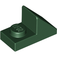 Brick Sloped 45° 2 × 1 with 2/3 Cutout [Original Version] Dark Green