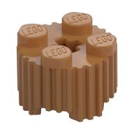 Brick Round 2 × 2 [Grill] Medium Nougat