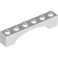 Stein Bogen 1 × 6 erhöht Bogen Weiß