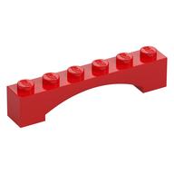 Stein Bogen 1 × 6 erhöht Bogen Rot