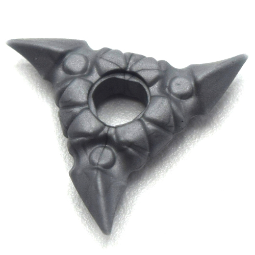 Weapon Throwing Star / Shuriken with Textured Grips Flat Silver