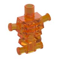 Torso Skeleton, Angular Rib Cage, Plain Trans-Orange