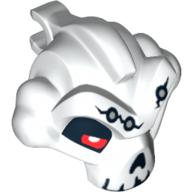 Minifig Head Special, Skull with Clip, Upper Jaw with Forehead Nails Print White