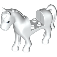 Animal, Horse with 2 × 2 Cutout with Black Eyes White