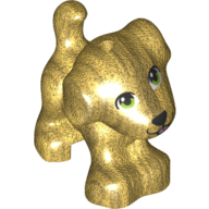 Animal, Dog, Small Standing with Green Eyes, Black Nose, Tongue