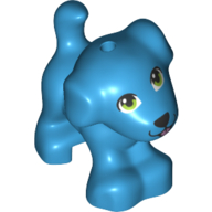 Animal, Dog, Small Standing with Green Eyes, Black Nose, Tongue [Keine Farbe/Beliebige Farbe]