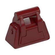 Bag / Handbag / Purse Angular with Zipper [Plain] Dark Red