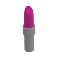 Lipstick with Light Bluish Gray Handle Magenta