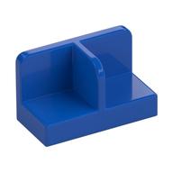 Panel 1 × 2 × 1 with Rounded Corners and Central Divider Blue