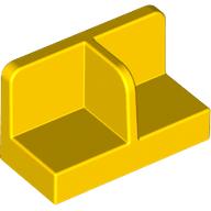 Panel 1 × 2 × 1 with Rounded Corners and Central Divider Yellow