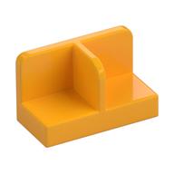 Panel 1 × 2 × 1 with Rounded Corners and Central Divider Leuchtendes Hellorange