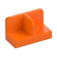 Panel 1 × 2 × 1 with Rounded Corners and Central Divider Orange
