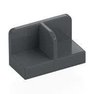 Panel 1 × 2 × 1 with Rounded Corners and Central Divider Dunkelblaugrau