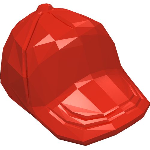 Hat / Cap Short Curved Bill with Seams on Peak and Button on Top Rot