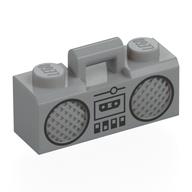 Equipment Radio / Boom Box with Handle and Black Trim Print