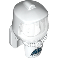 Mask, Hazard Suit with Trans-Clear Face Shield and AC Research Print White