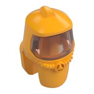 Mask, Hazard Suit with Trans-Brown Face Shield [PLAIN] Bright Light Orange