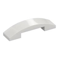 Brick Curved 4 × 1 Double with No Studs White