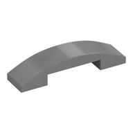 Brick Curved 4 × 1 Double with No Studs Flat Silver