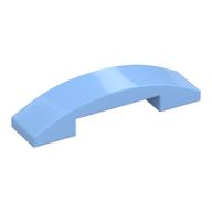 Brick Curved 4 × 1 Double with No Studs Bright Light Blue