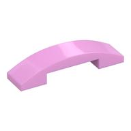 Brick Curved 4 × 1 Double with No Studs Bright Pink
