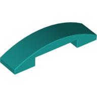Brick Curved 4 × 1 Double with No Studs Dark Turquoise
