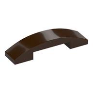 Brick Curved 4 × 1 Double with No Studs Dark Brown
