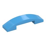 Brick Curved 4 × 1 Double with No Studs Medium Blue