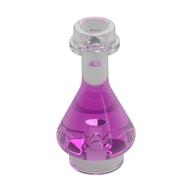 Equipment Bottle / Erlenmeyer Flask with Dark-Pink Fluid Pattern Transparent
