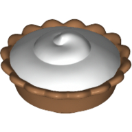 Food Pie with White Cream Filling Pattern Mittelnougat