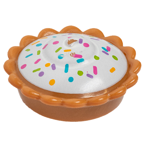 Food Pie with White Cream Filling and Sprinkles Print Mittelnougat