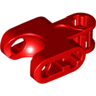 Technic Achse Verbinder 2 × 3 mit Kugelpfanne, offen unterer Achslöcher Rot