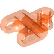 Technic Axle Connector 2 × 3 with Ball Socket, Open Lower Axle Holes Trans-Neon Orange