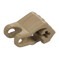 Large Figure Hand, Fist with Axle Hole, 4 Fingers Dark Tan