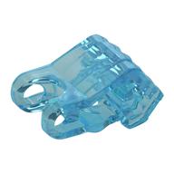 Large Figure Hand, Fist with Axle Hole, 4 Fingers Trans-Light Blue