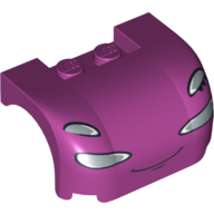 Vehicle Body, Wheel Arch / Mudguard 3 × 4 × 1 2/3 Curved with Front with Headlights and Thin Smile Print Magenta