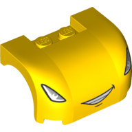 Vehicle Body, Wheel Arch / Mudguard 3 × 4 × 1 2/3 Curved with Front with Headlights, Grill 10731-1 Yellow