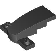 Brick Wedged, Curved 4 × 2 × 1 1/3 with 1 × 4 Base [Plain] Black