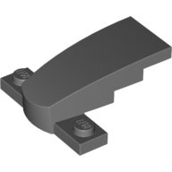 Brick Wedged, Curved 4 × 2 × 1 1/3 with 1 × 4 Base [Plain]
