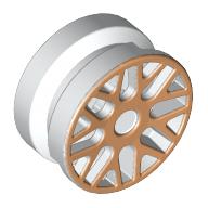 Wheel 11 × 6 with 8 'Y' Spokes and Golden Outline White