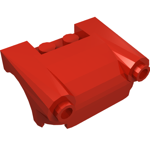 Vehicle Body, Wheel Arch / Mudguard 3 × 4 with Headlights Red