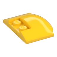 Brick Round 3 × 4 × 2/3 Triple Curved with 2 Sunk Studs Yellow