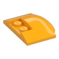 Brick Round 3 × 4 × 2/3 Triple Curved with 2 Sunk Studs Bright Light Orange