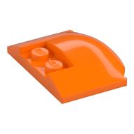Brick Round 3 × 4 × 2/3 Triple Curved with 2 Sunk Studs Orange