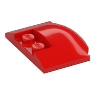 Brick Round 3 × 4 × 2/3 Triple Curved with 2 Sunk Studs Red
