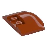 Brick Round 3 × 4 × 2/3 Triple Curved with 2 Sunk Studs Dark Orange