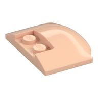 Brick Round 3 × 4 × 2/3 Triple Curved with 2 Sunk Studs Light Nougat