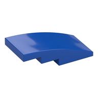 Brick Curved 4 × 2 No Studs Blue