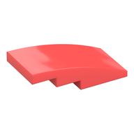 Brick Curved 4 × 2 No Studs Coral