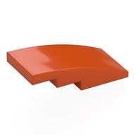 Brick Curved 4 × 2 No Studs Reddish Orange